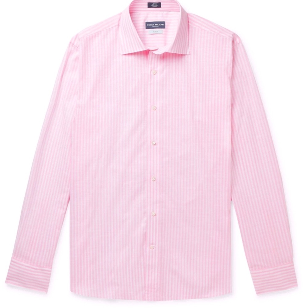 Peter Millar Light Pink Stripe Dress Shirt